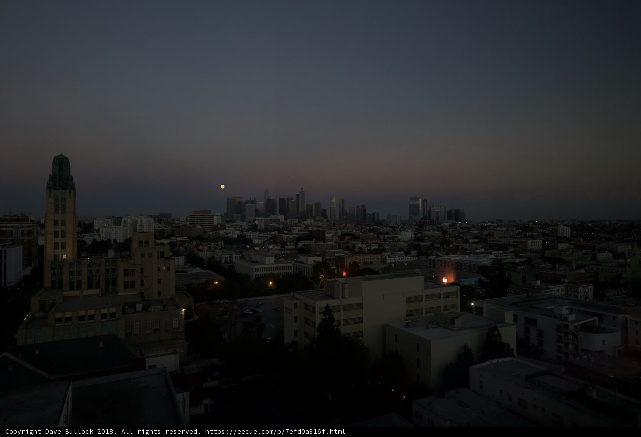 Moonrise over Los Angeles