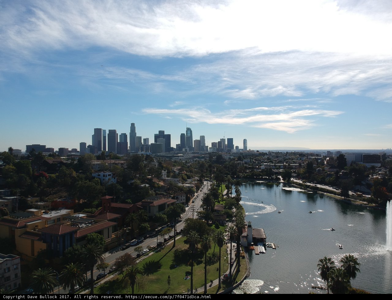 The Stunning Urban Landscape from Echo Park Lake