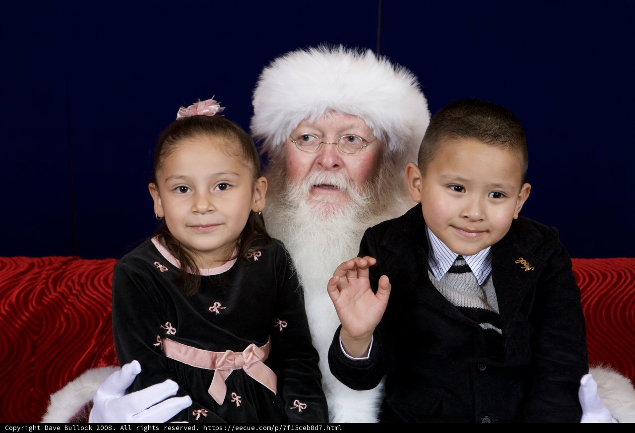 Santa Claus Spreading Christmas Cheer with Joyful Children