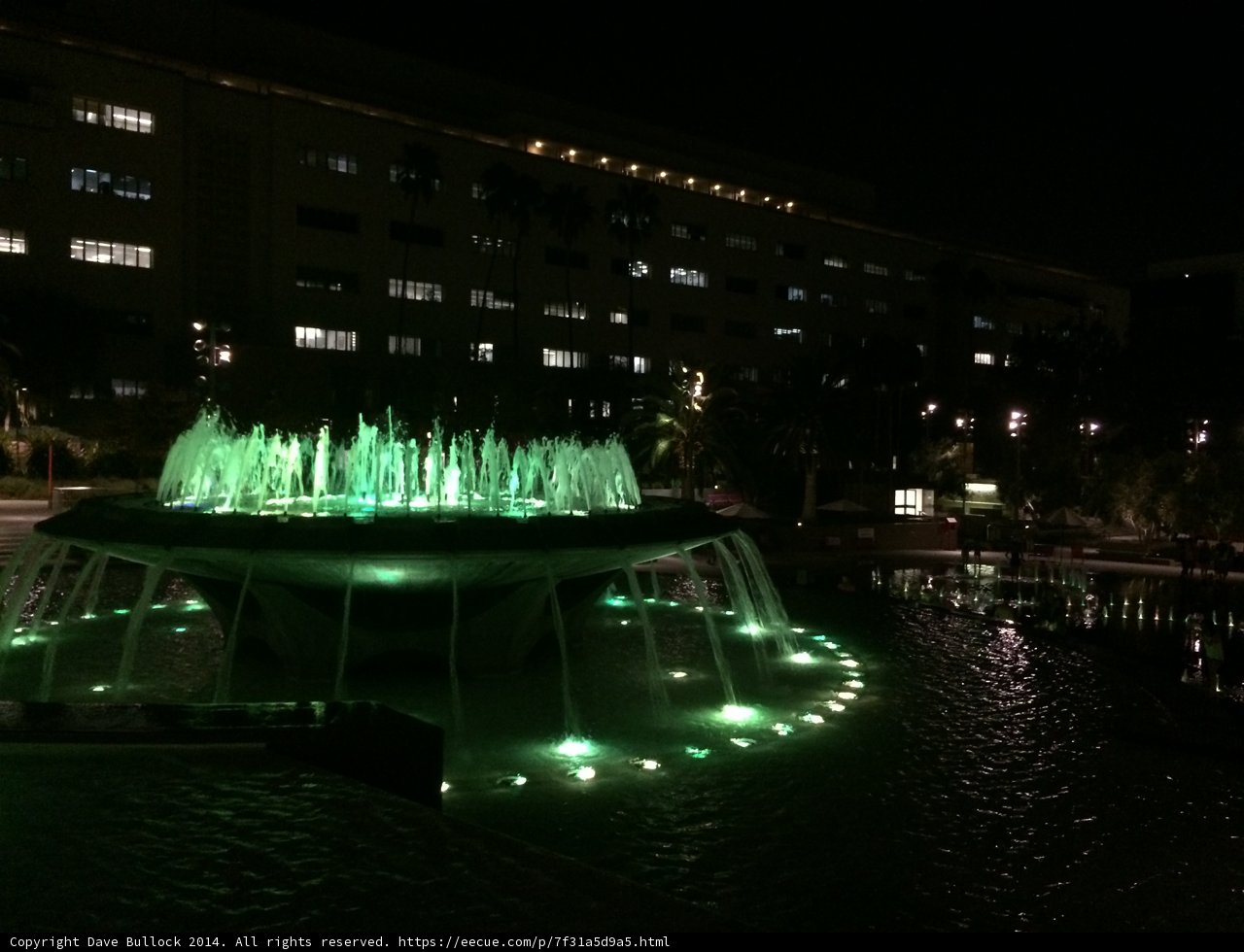 Illuminated Fountain at Civic Center Mall