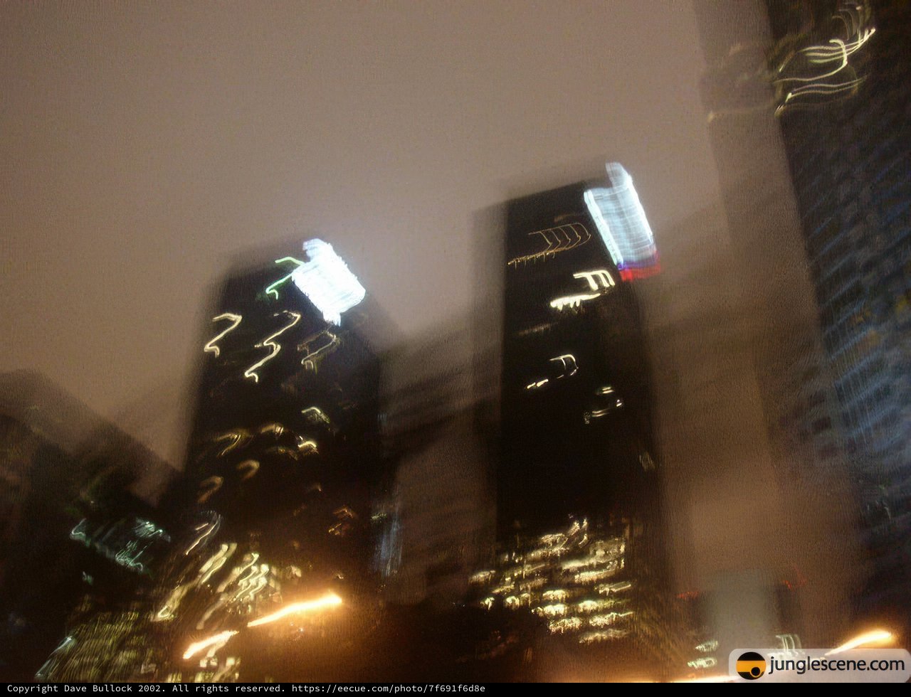 Nighttime Metropolis Skyline
