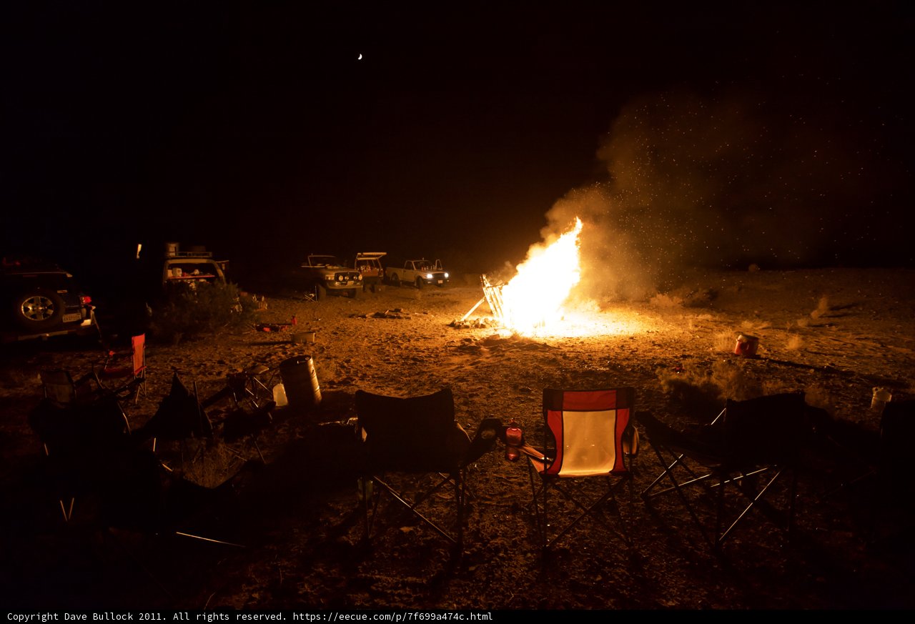 Bonfire Camping Chairs Under the Night Sky