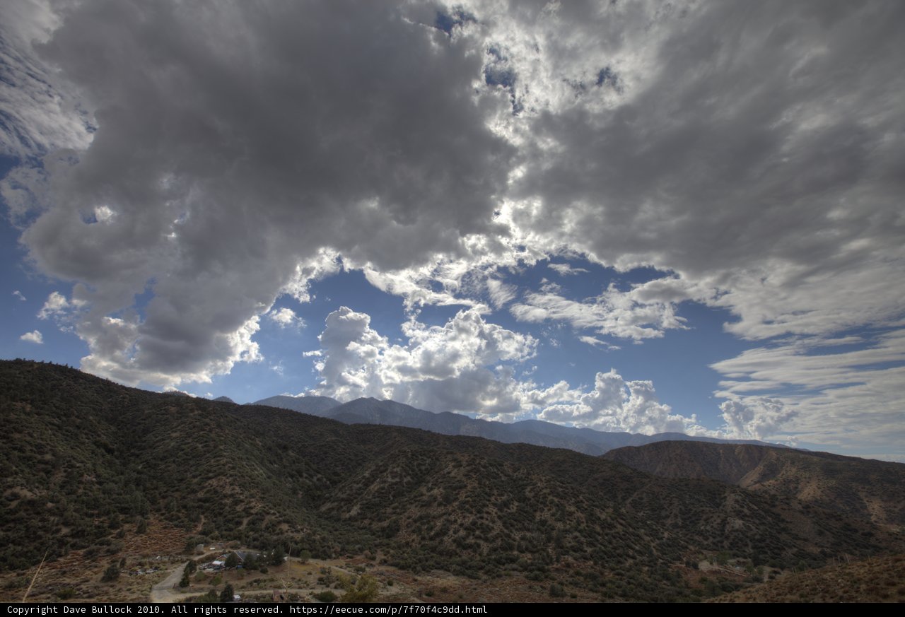 Majestic Clouds Hovering Over Angeles Crest Mountains