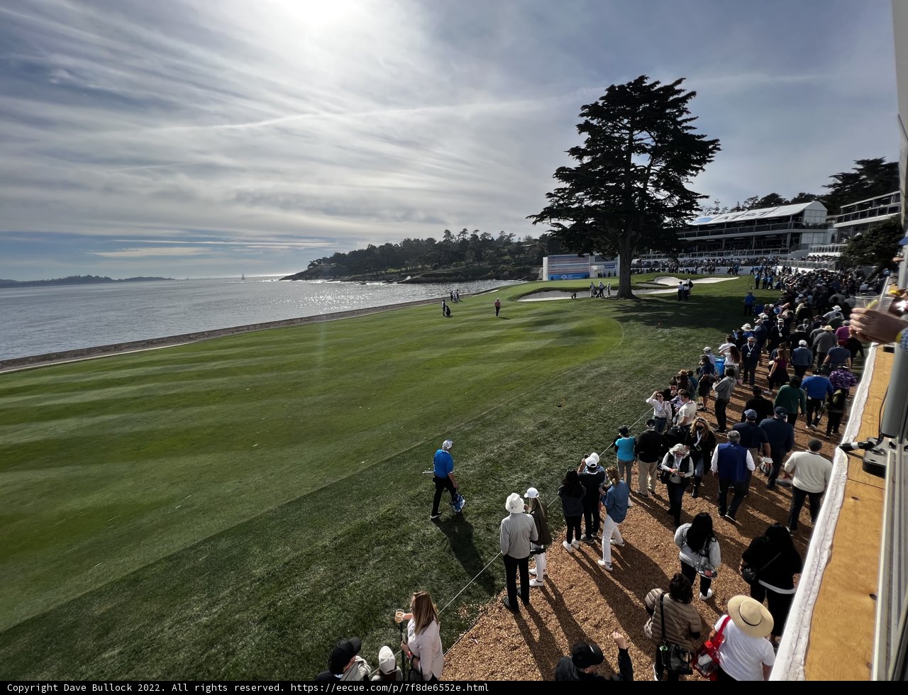 A Crowded View of the Pebble Beach Golf Tournament