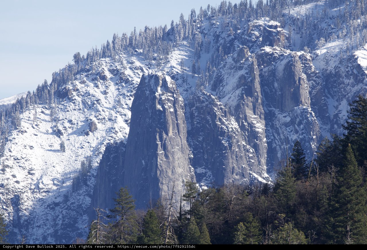 Winter Snow on Yosemite's Granite Spires