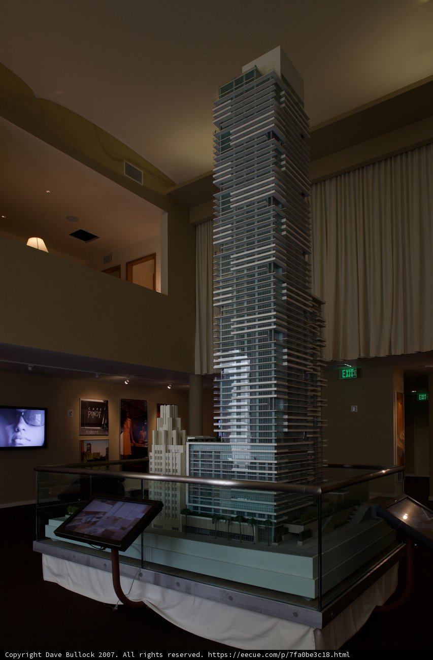 Model of a Tall Building on Display