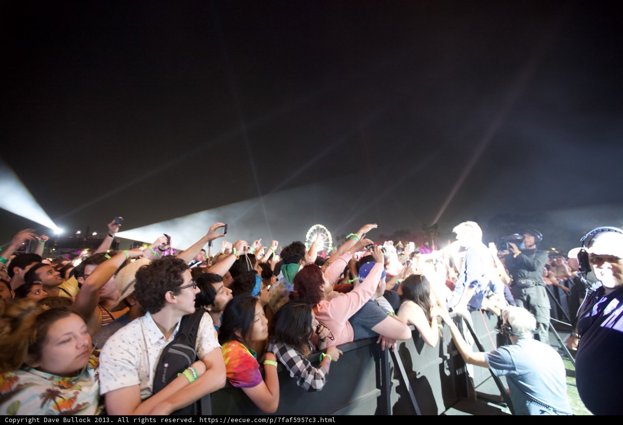 Nighttime Crowd at Coachella Concert
