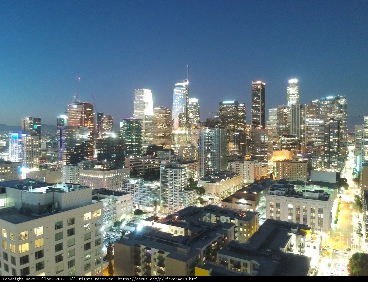 Nighttime Skyline of Los Angeles