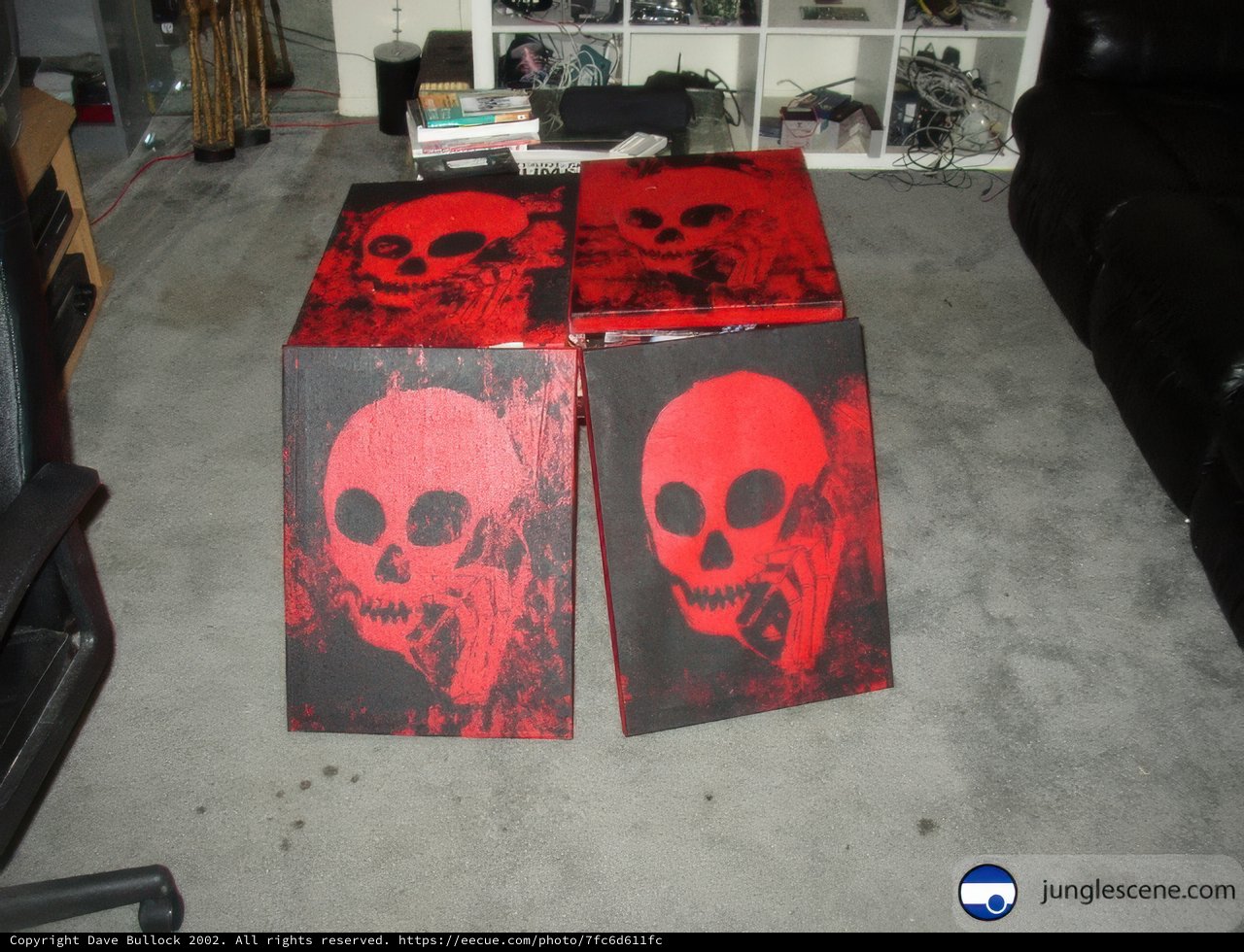 Gothic Decor with Skull Paintings