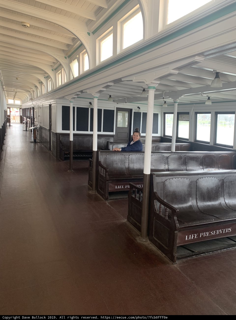 Inside a Train Car at Hyde Street Pier Terminal