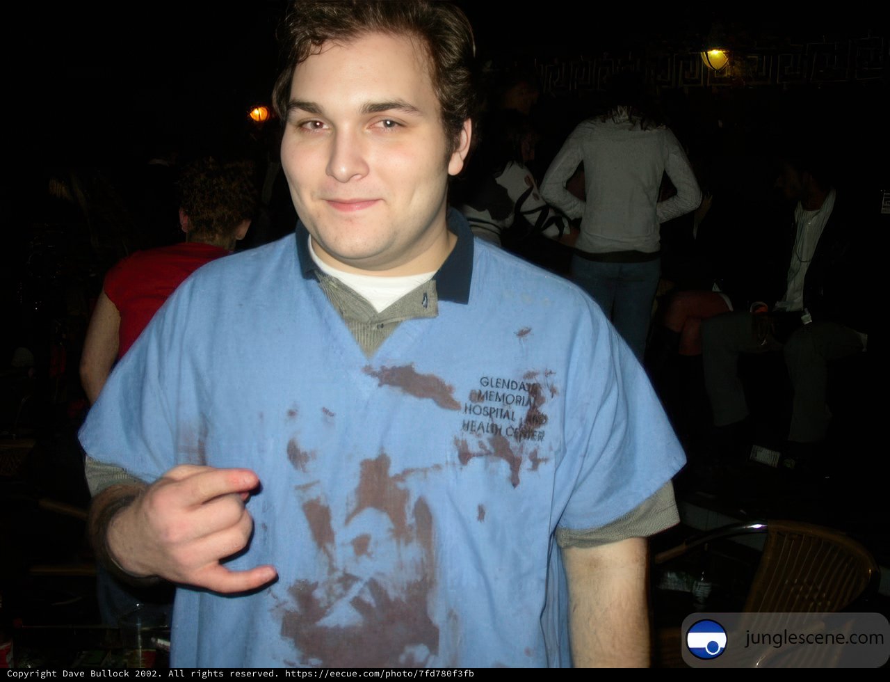 Dark Night with a Blue Shirt