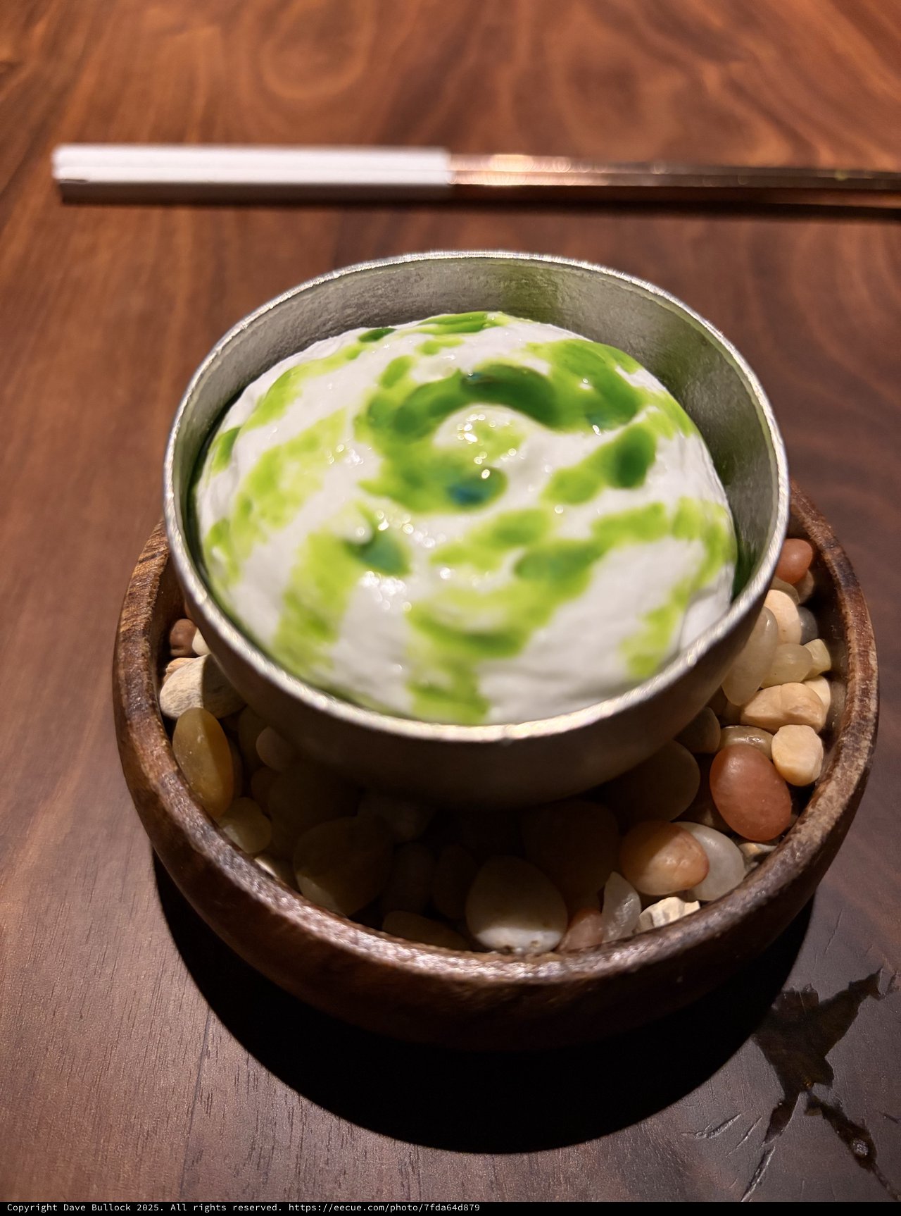 Matcha Latte Art in Rustic Ceramic Bowl Setting