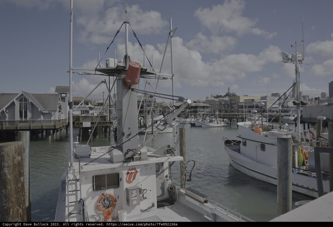 Three Boats in a Picturesque Harbor