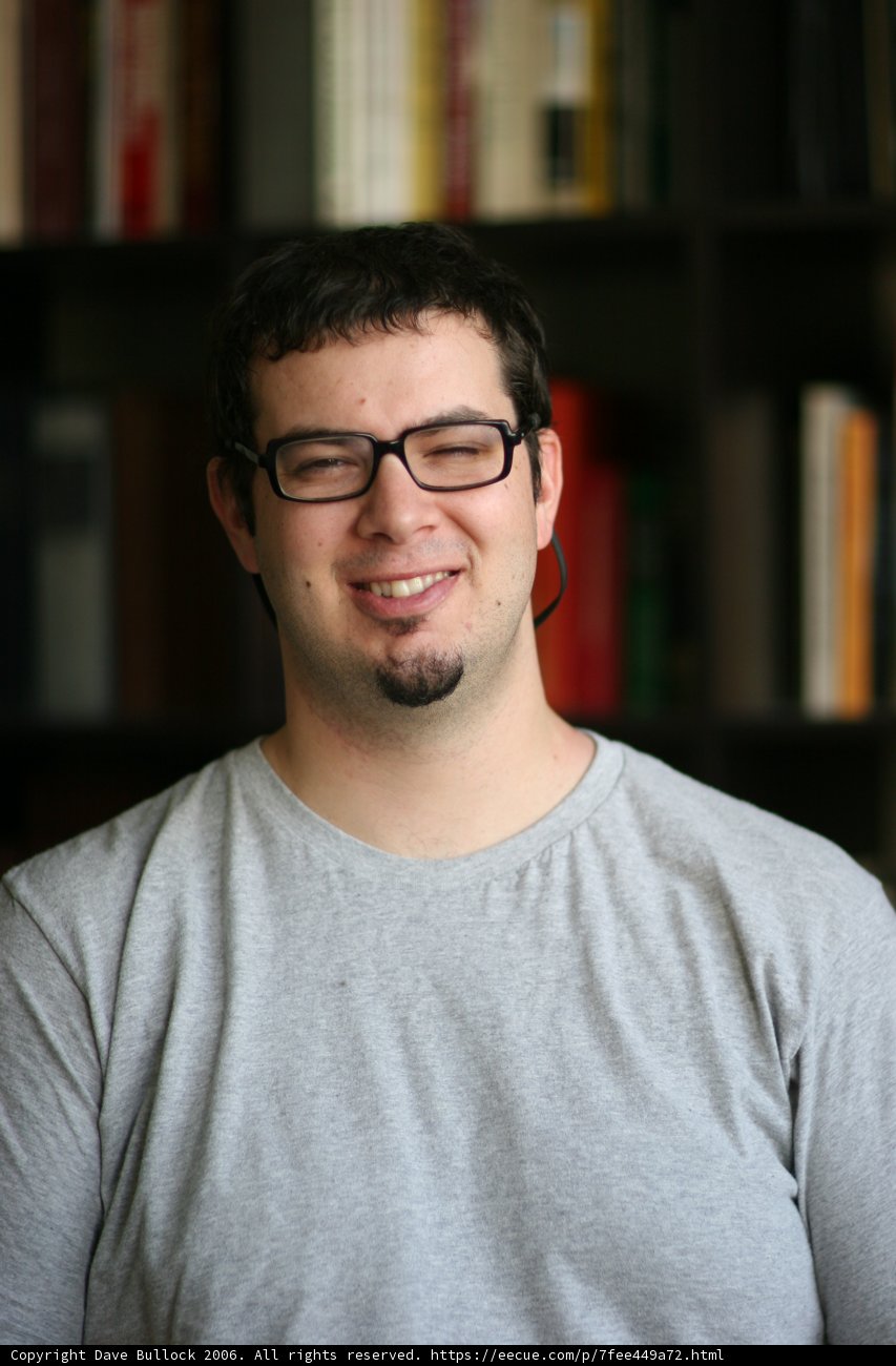Dave B among the books