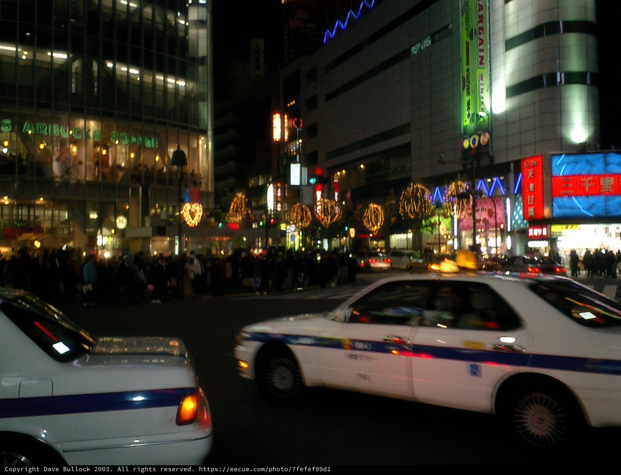 White Taxi in the Urban Metropolis