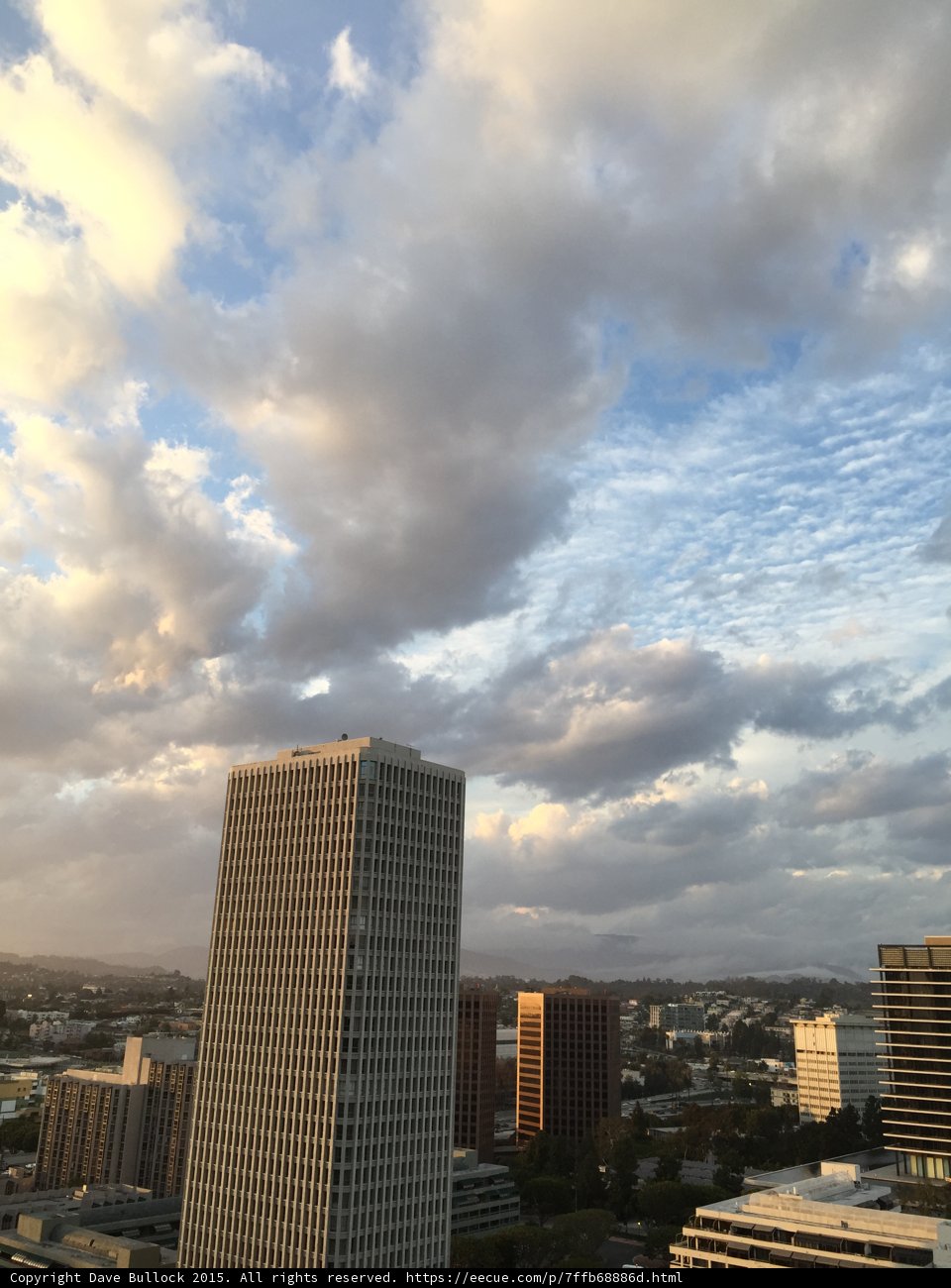 Sunset over Los Angeles Cityscape