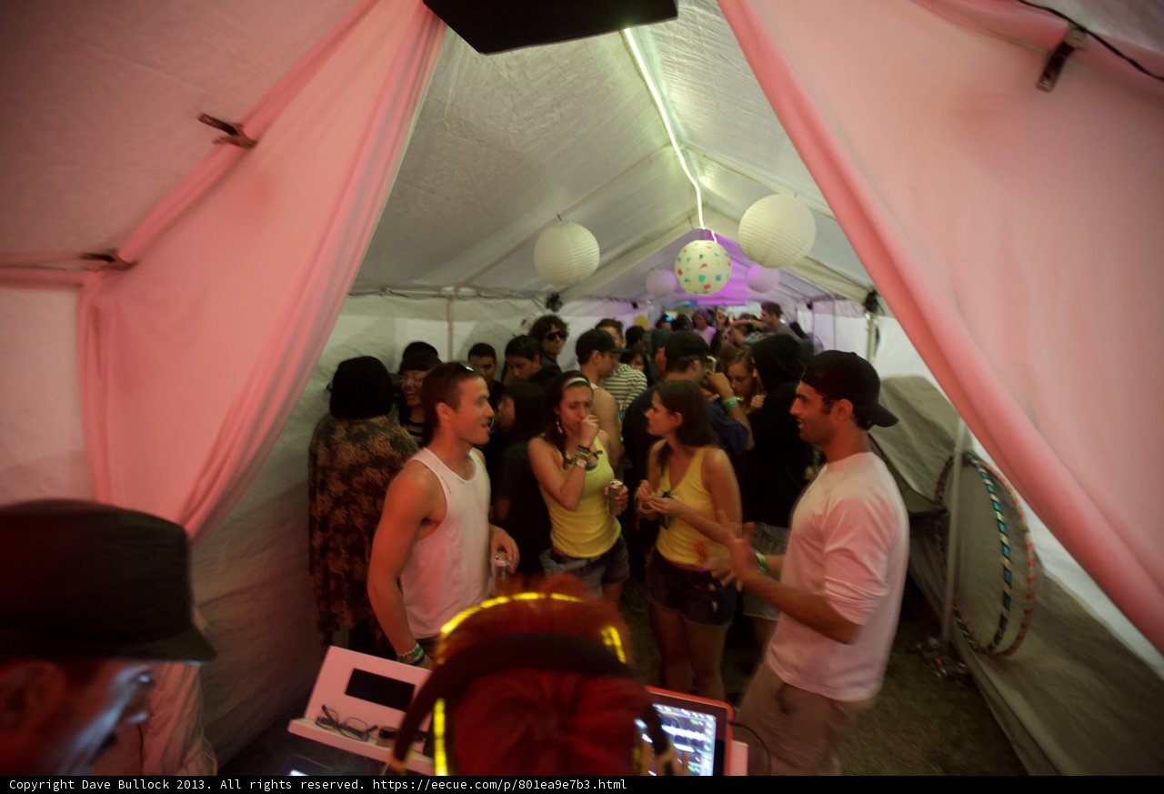 Group Gathering in Coachella Tent