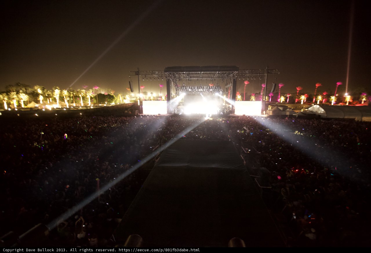Illuminated Concert Crowd