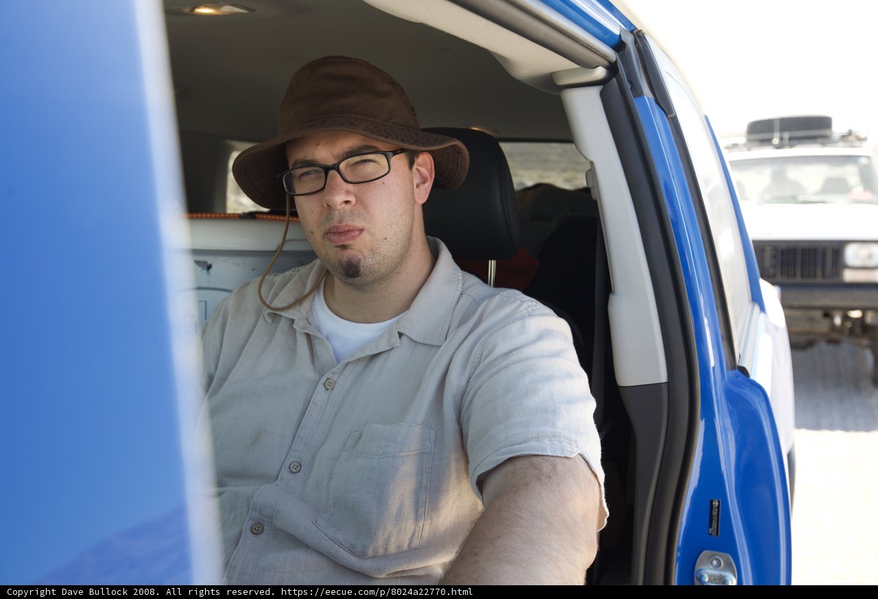 Dave B. sporting a stylish sun hat