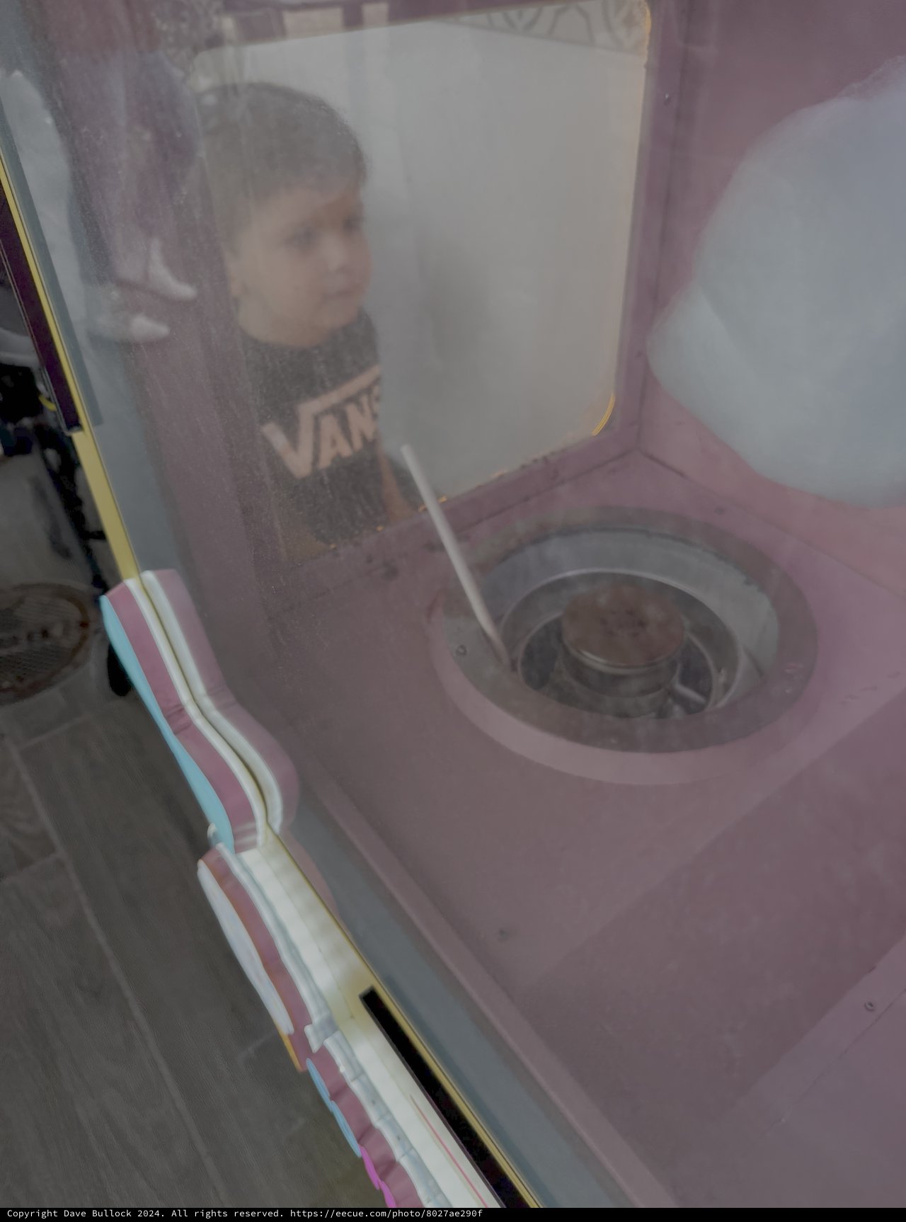 Child Inside Pink Carnival Ride Car