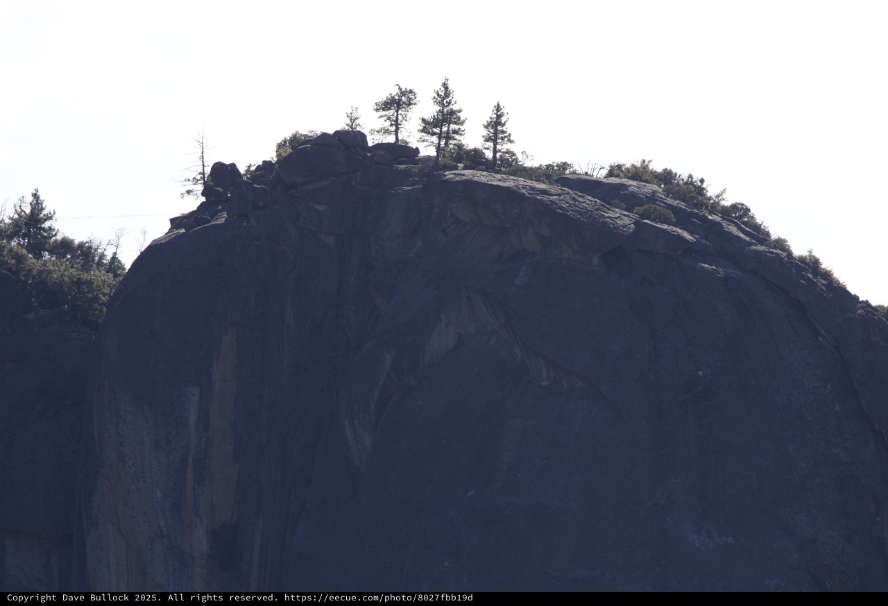 Silhouetted Rock Formation at Yosemite National Park
