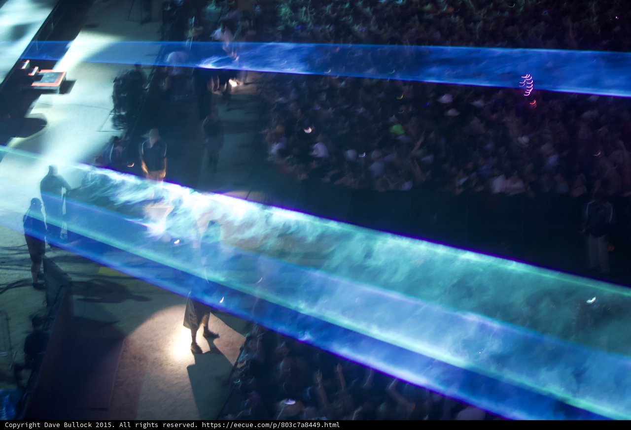 Blue Lights and a Crowded Stage