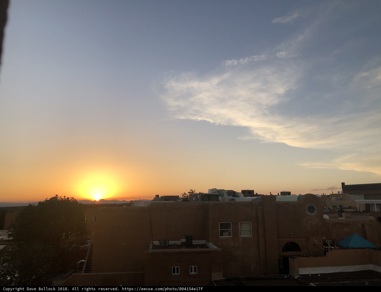 A Glowing City Sunset