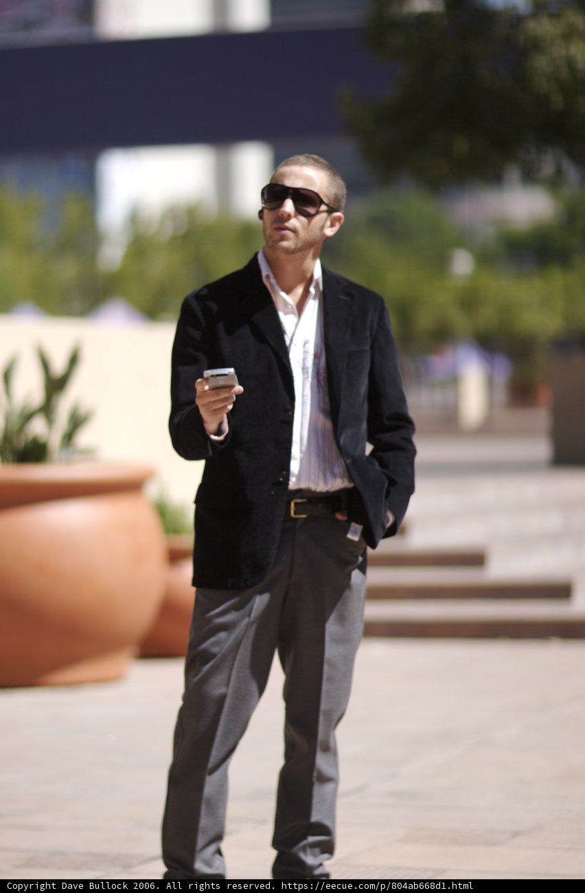 Business Call During Fashion Shoot