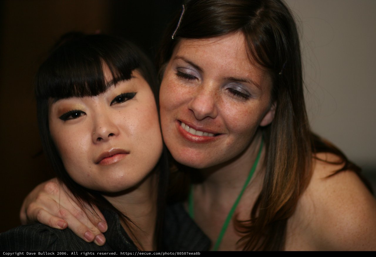 Two Women Share a Close Friendly Moment Together
