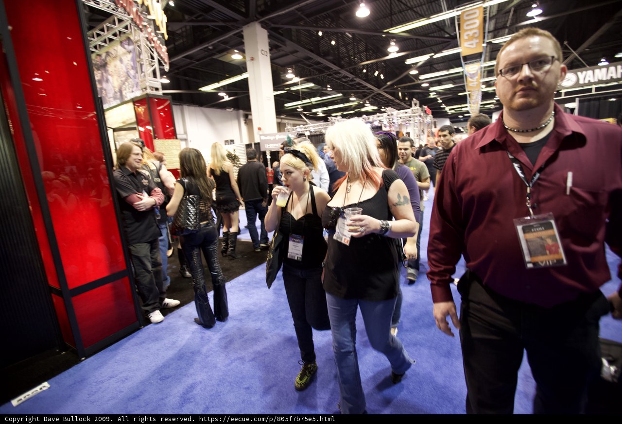 Walking through the crowd at NAMM convention