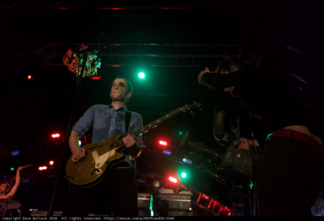 Chris Baio rocks the stage at Coachella