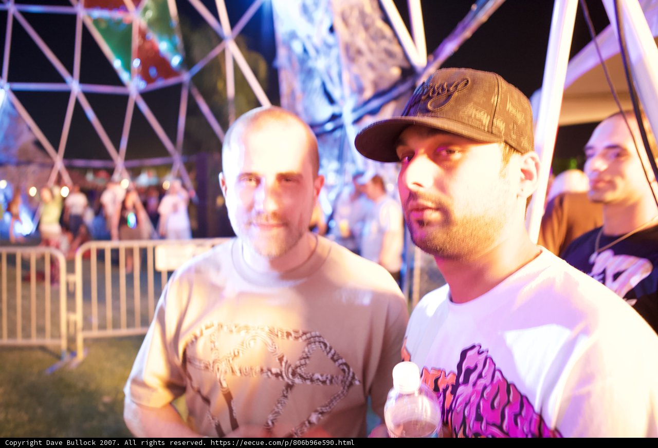 Two Men Enjoying Ice Cream at Coachella