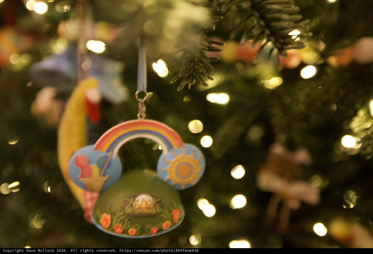 Rainbow Nativity Scene Christmas Tree Ornament