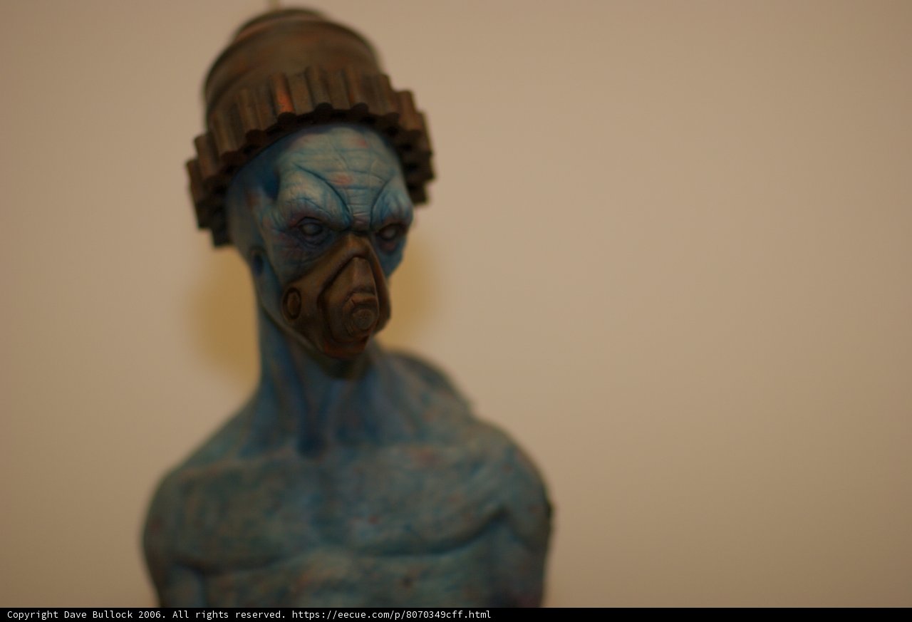 Blue Alien Statue