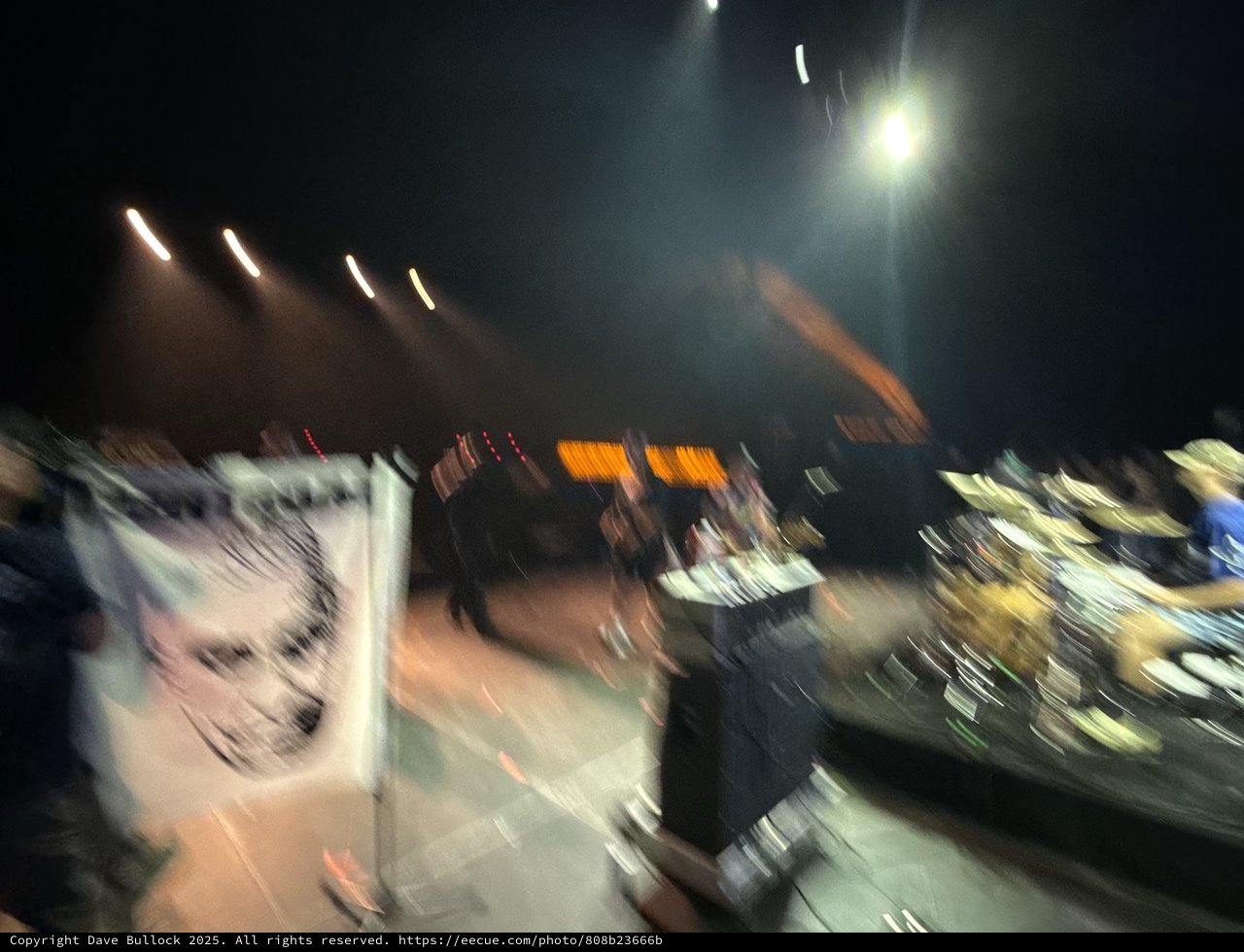 Blurred Night Street Scene with Motion and Lights