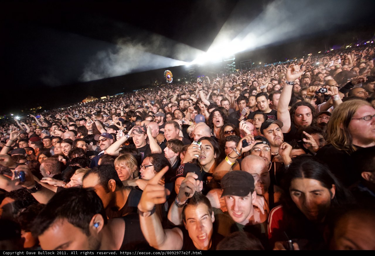 Big Four Festival Concertgoers with Hands in the Air