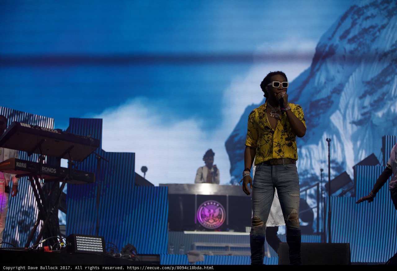 Yellow Shirted Entertainer Rocks the Stage during Coachella 2017