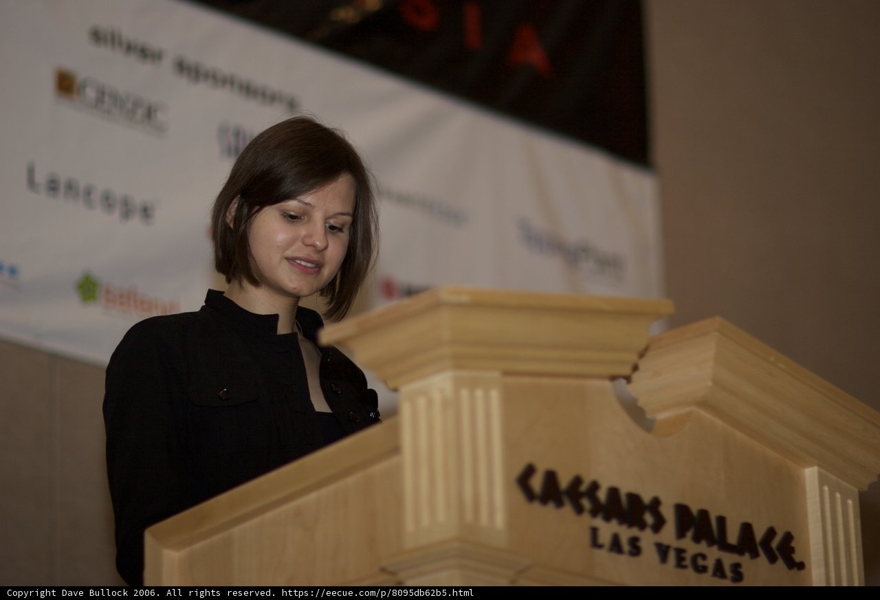 Joanna Rutkowska Addressing a Crowd