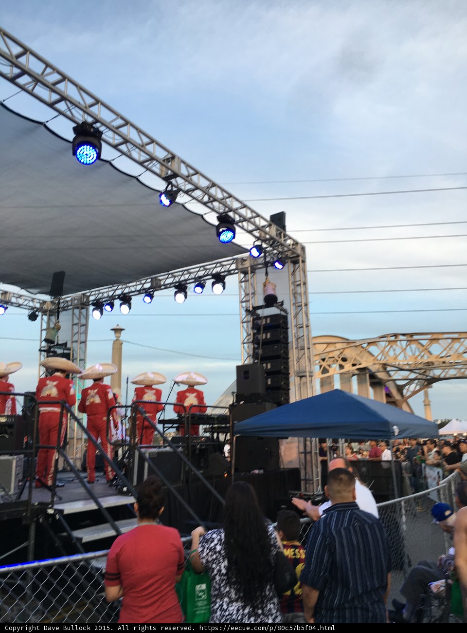 Concert Crowd Gathers Around Outdoor Stage