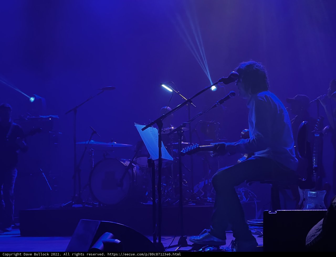 Blue-Lit Concert Performance