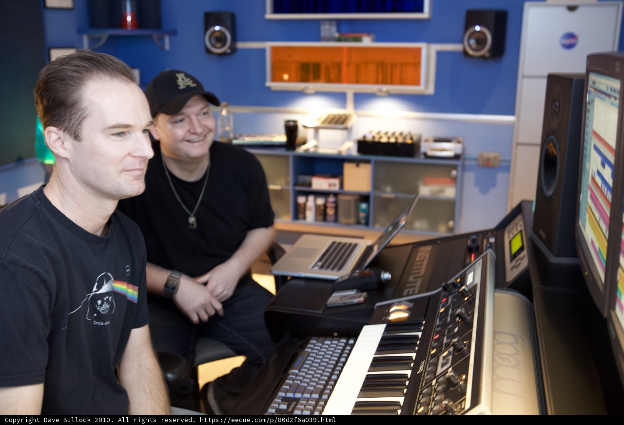 Two Musicians Hard at Work