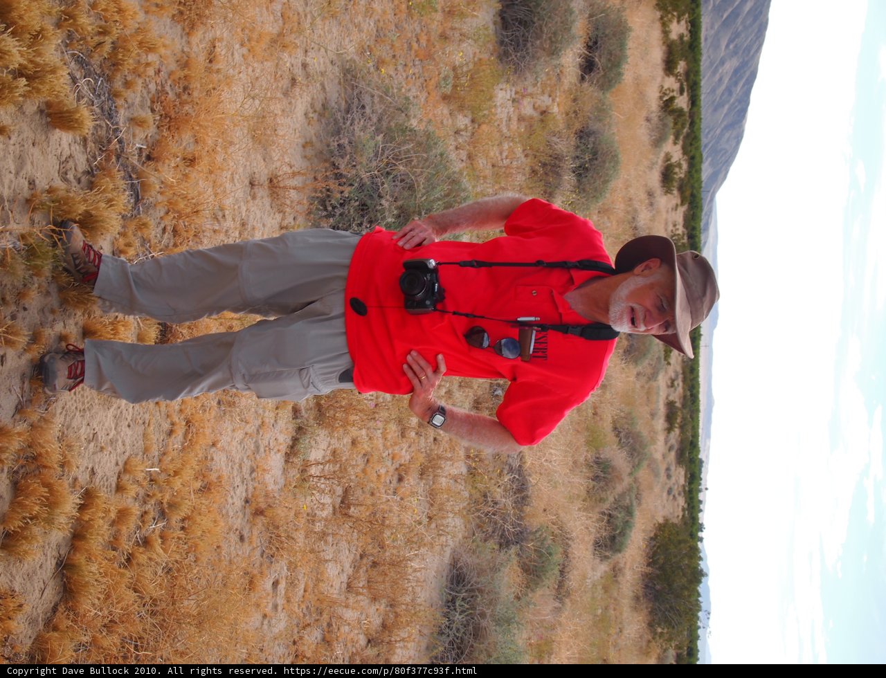 Man with a Hat in a Cloudy Landscape