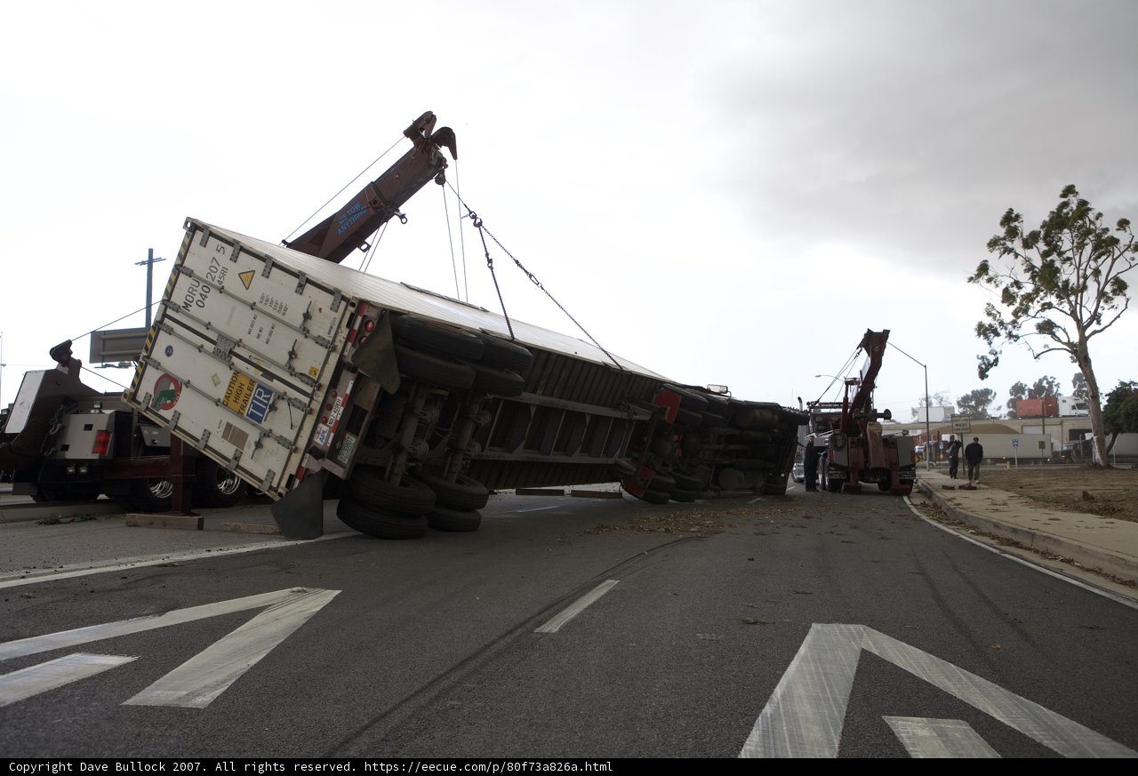 Rescue Operation: Overturned Truck Lifted