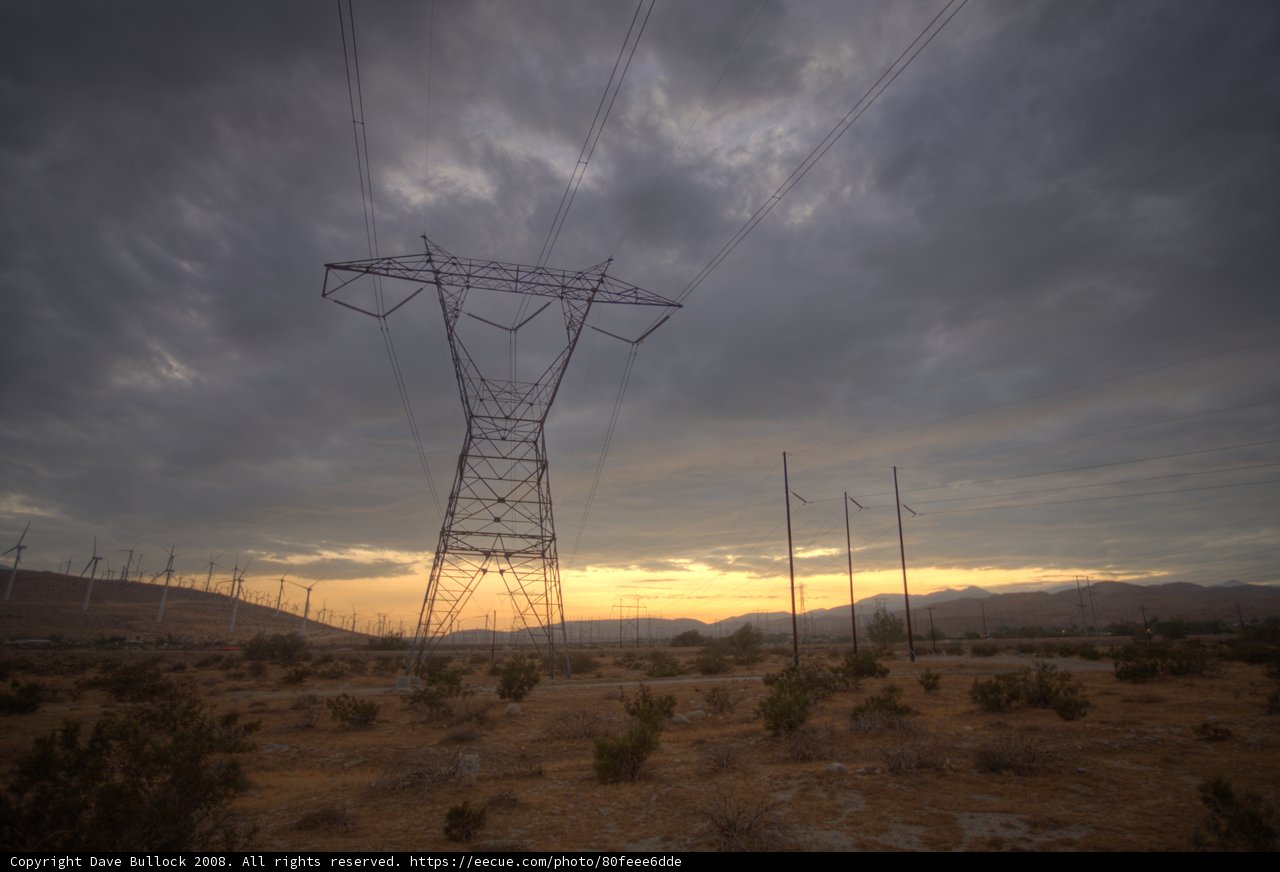 Electric Transmission Tower in the Desert