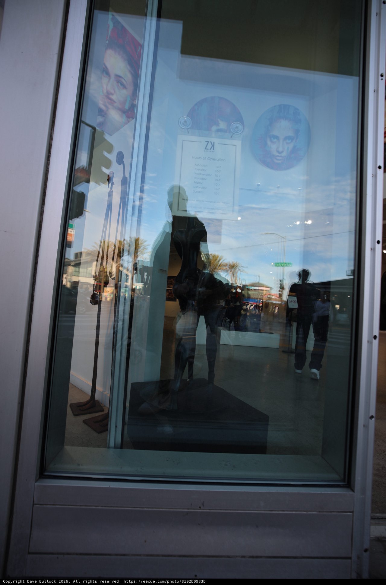 Reflection in Storefront Window at Dusk