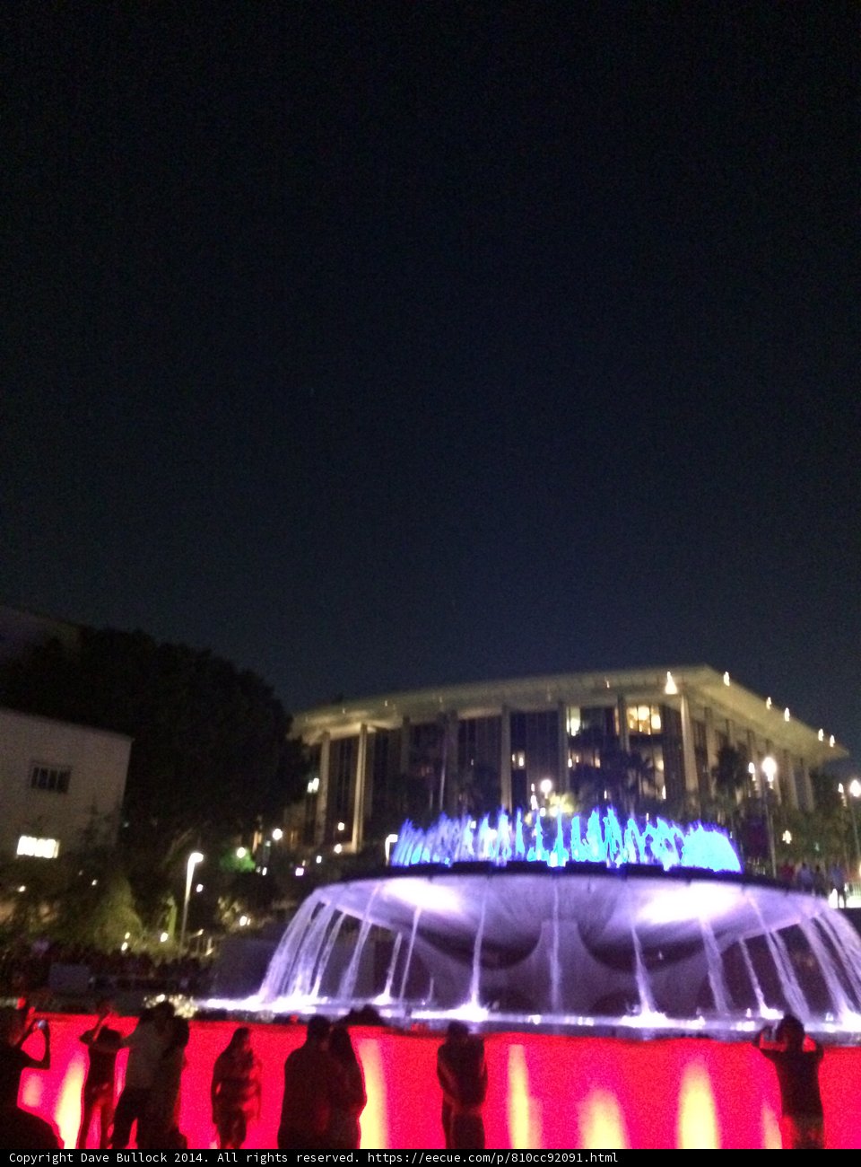 Illuminated Fountain at Civic Center Mall