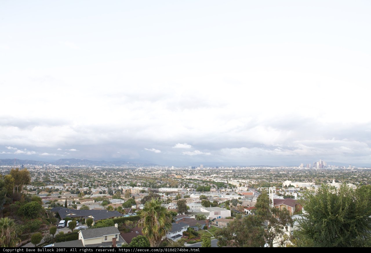 Cityscape from the Cloudy Hillside