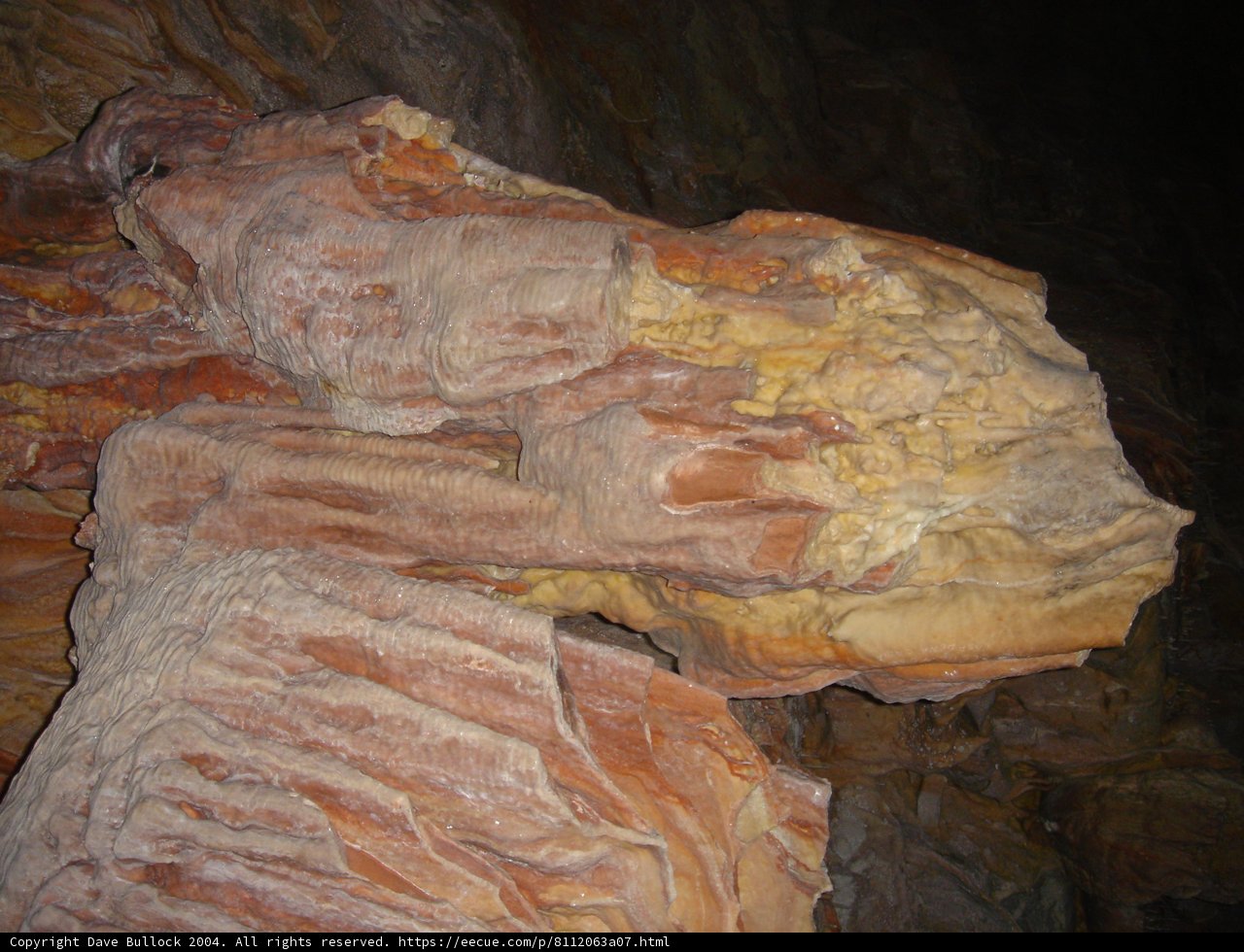 Mysterious Face on a Slate Rock in a Cave