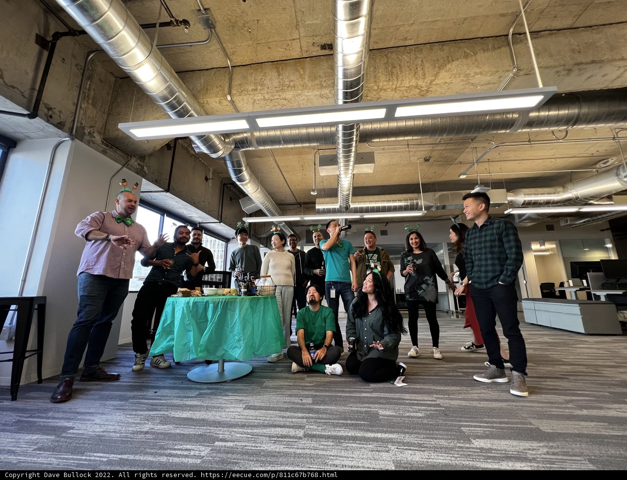 Gathering Around the Green Tablecloth