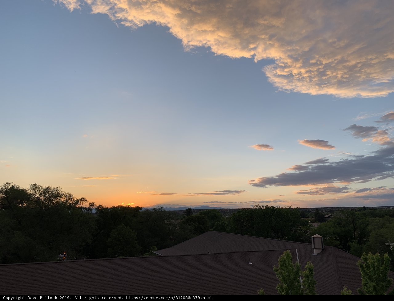 Sunset over the Santa Fe Mountains